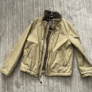 American Eagle Fur Khaki Jacket